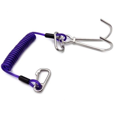 طناب ایمنی استیل ضد زنگ غواصی ماهیگیری فنری سیم پیچ ابزار جمع شونده بند