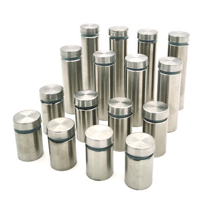 فولاد ضد زنگ آکریلیک شیشه ای کلیپ اسپایسر سیم دار علامت ایستادن برای صفحه شیشه ای علامت تبلیغاتی