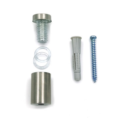 فولاد ضد زنگ آکریلیک شیشه ای کلیپ اسپایسر سیم دار علامت ایستادن برای صفحه شیشه ای علامت تبلیغاتی