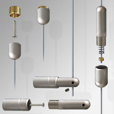 فروشگاه خرده فروشی دیوار نصب تبلیغات آلومینیوم سیم آویزان سیگنال کابل سیستم نمایش