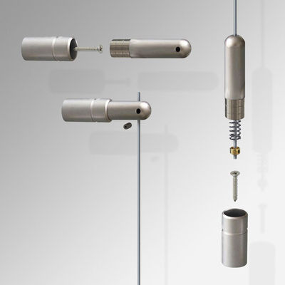 آلومینیوم چند کارکردی کابلی دیواری به دیواری سیستم آویزان سیم با ریل برای نقاشی های هنری و قاب