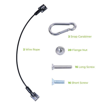 قفل درب سطل زباله با سیم فولادی ضد زنگ، قفل درب فلزی جهانی برای سطل های زباله در فضای باز