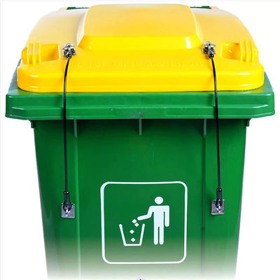 قفل درب سطل زباله با سیم فولادی ضد زنگ، قفل درب فلزی جهانی برای سطل های زباله در فضای باز