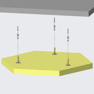 سیستم های آویز سقف فلزی، آویز قابل تنظیم با اتصال جاذب لنگر