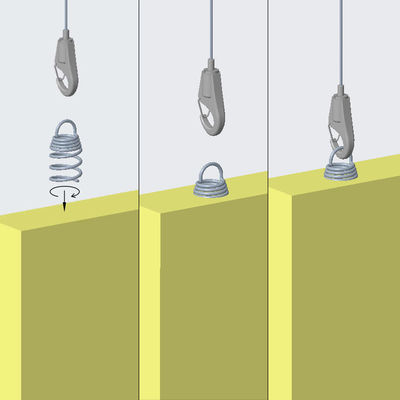 کیت تعلیق کابل هاک، سیستم آویزان گیرنده حلقه ای برای کاشی های سقف صوتی