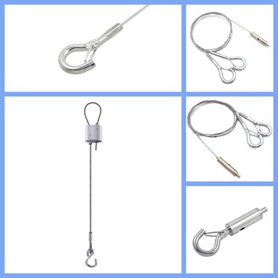 کیت‌های حلقه‌ای کابل استیل ضد زنگ با قلاب برای سیستم‌های آویز سیم