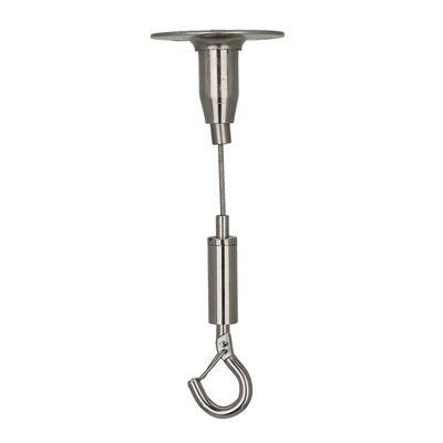 سیستم آویزان کننده کابل کلاه دار تلسکوپی قابل گسترش با سیم فولادی قابل کشش با قلاب به صورت سفارشی برای استفاده از نورپردازی صنعتی