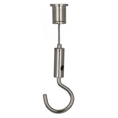 سیستم آویزان کننده کابل کلاه دار تلسکوپی قابل گسترش با سیم فولادی قابل کشش با قلاب به صورت سفارشی برای استفاده از نورپردازی صنعتی