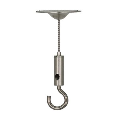 سیستم آویزان کننده کابل کلاه دار تلسکوپی قابل گسترش با سیم فولادی قابل کشش با قلاب به صورت سفارشی برای استفاده از نورپردازی صنعتی