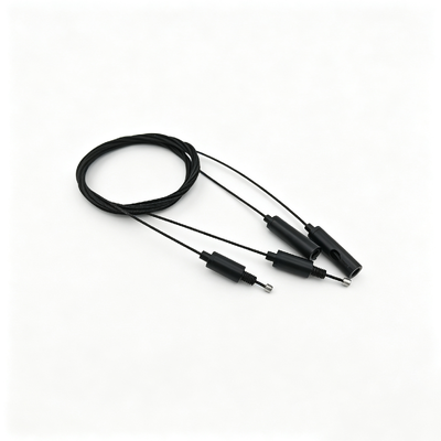 OEM Custom Black Adjustable Cable Gripper Wire Rope Hanging Hardware Kit Indoor Ceiling Lamp Suspension Fitting Accessory