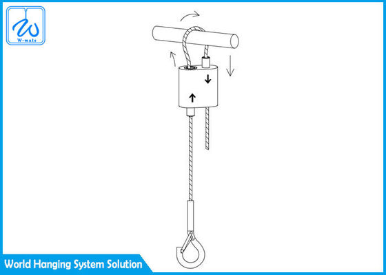 Hook Wire Suspension Hanging Kit Adjustable Height DIY Installation Mode