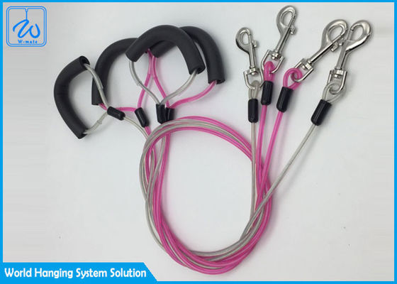 فولاد تعلیق طناب کشش حیوانات خانگی ، ضد گاز سگ دوامدار بند کردن کابل