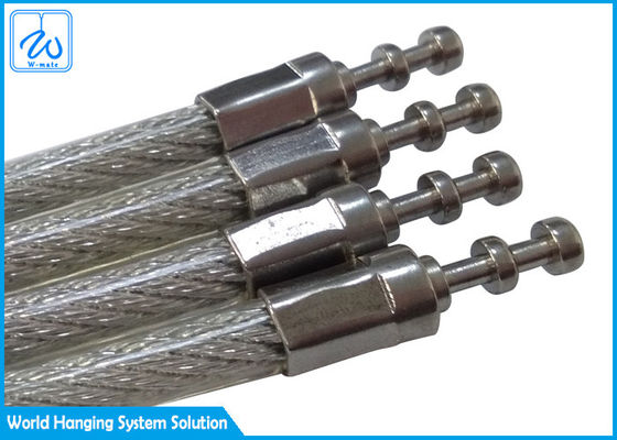 Customized Color Ss Wire Rope Extension Spring Safety Cable For Security Lock