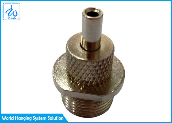 Aircraft Cable Hanging Systems Cross Knurled Cable Wire Gripper With Male Thread