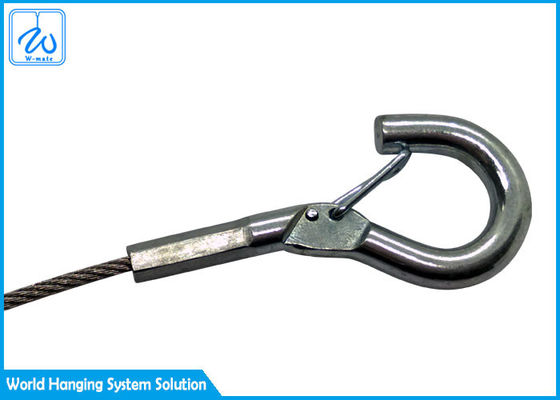 تکه سیم فولاد ضد زنگ با چشم - ترمینال قلاب