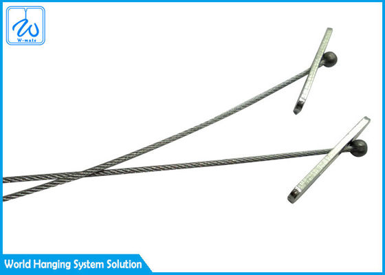 7x19 سیم بکسل فولادی 2 پایه با پرچم برای سیستم کابل تعلیق