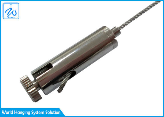 Stainless Wire Cable Grippers / Steel Wire Rope Clamp Press Button To Lock