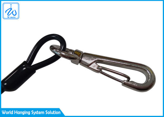 OEM PU Coated Retractable Tool Lanyard With Carabiner