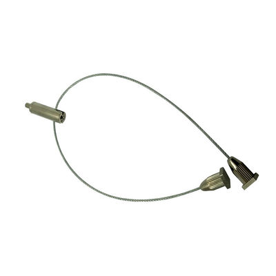 OEM Custom Galvanized Steel Wire Rope Brass Length Adjustable Two Legs Plant Pot Hanging Kit