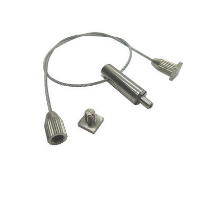 OEM Custom Galvanized Steel Wire Rope Brass Length Adjustable Two Legs Plant Pot Hanging Kit