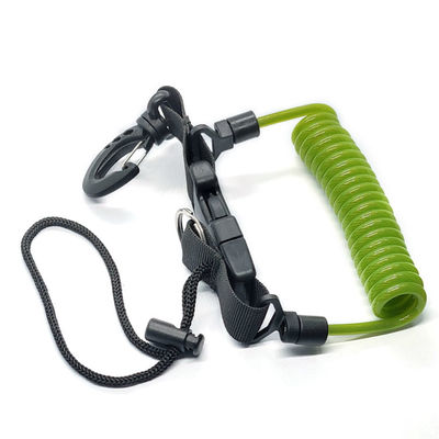 غواصی مارپیچ بهار کویل لنیارد حلقه کلید بندگی سیم مچ دست ابزار ایمنی لنیارد