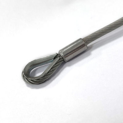 کیت بند قلاده‌ای با روکش PVC و فولاد ضد زنگ برای استفاده در فضای باز با انتهای قلاب