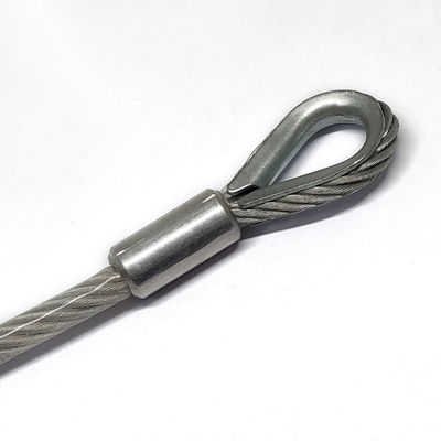 کیت بند قلاده‌ای با روکش PVC و فولاد ضد زنگ برای استفاده در فضای باز با انتهای قلاب