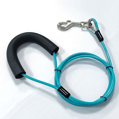 قلاده سیمی روکش دار PVC برای حیوانات خانگی، میخ اتصال سگ و کابل اتصال برای سگ ها تا 90 پوند