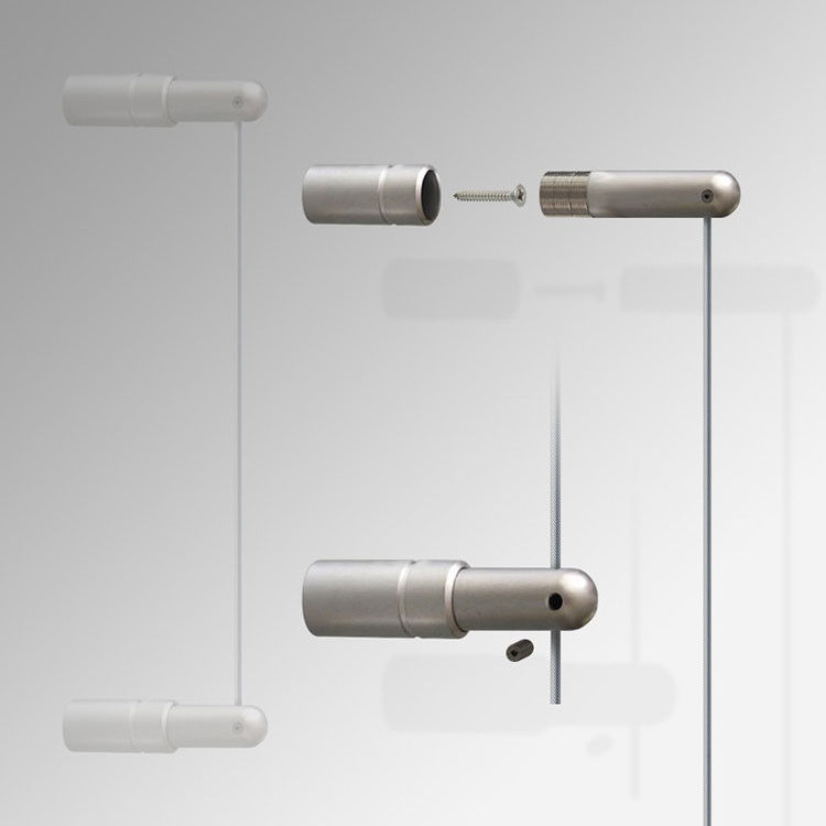 آلومینیوم چند کارکردی کابلی دیواری به دیواری سیستم آویزان سیم با ریل برای نقاشی های هنری و قاب