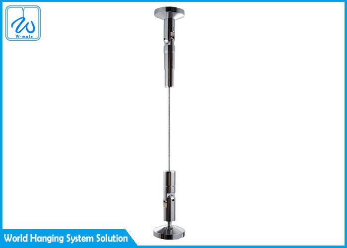 سیستم آویزان شدن کابل از دیوار تا کف هنر طول سفارشی / OD 50KG بار کاری